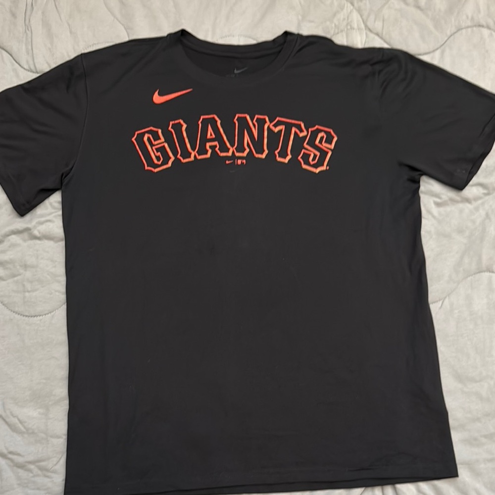 Nike Dry Fit Black T-Shirt with Orange Giants Logo